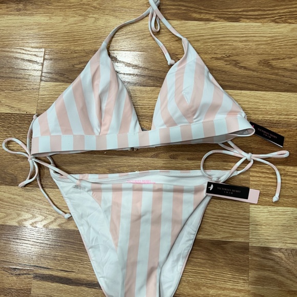 VICTORIA'S SECRET SWIM Pink Stripes Bikini - Picture 4 of 8